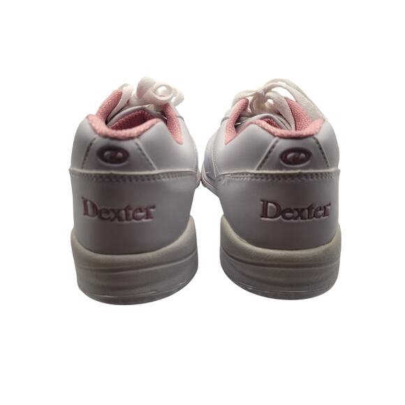 Dexter Slide Right Bowling Shoes White Non Marking Rubber Sz 8.5 - Picture 5 of 8